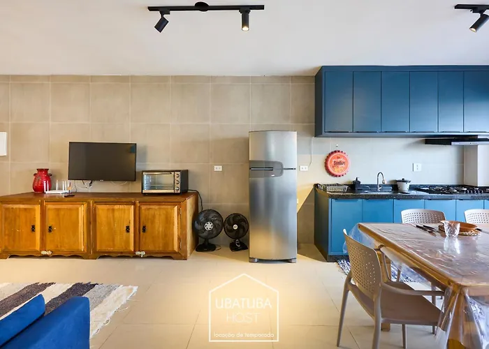 Novo 300M Da Orla Em Ubatuba - Wi-Fi E Piscina Apartamento